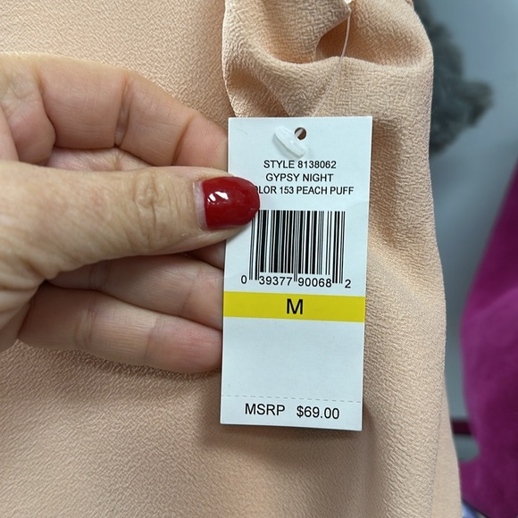 1.State Gypsy Night Peach Flowy Tank Top Size Med NEW WITH TAGS - Picture 5 of 9